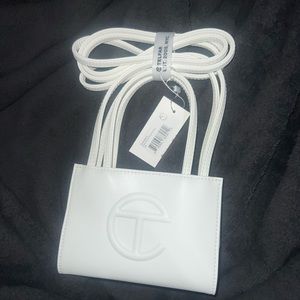 White Small Telfar Shopping Bag